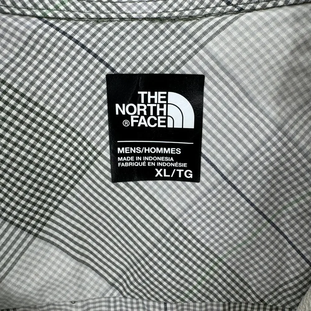 The North Face shirt XL nylon plaid button front lightweight outdoor hiking